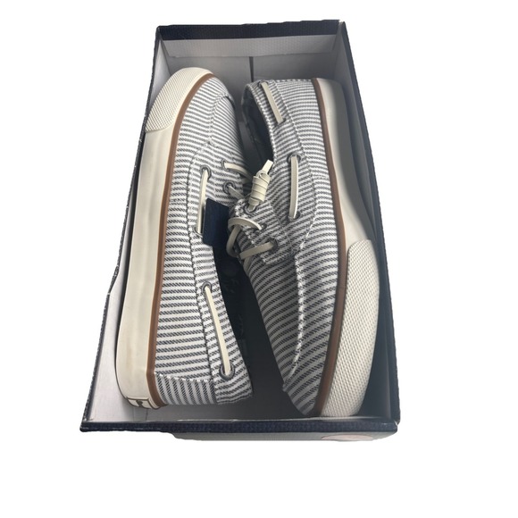 NEW Tommy Bahama Sailor Nautical Stripe Topsider Shoes Women\'s 9.5  Canvas